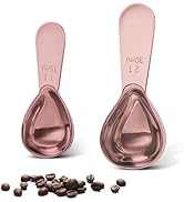 Stainless steel coffee scoop 2-piece set (1 tbsp, 2 tbsp) durable Tablespoon, ergonomic measuring...