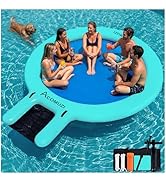 ACOMUZI 4/6/8/10/12FT Water Hammock Inflatable Floating Dock, Round Floating Ring Lake Floats for...