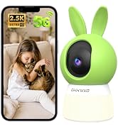 Indoor Security Camera with Nightlight, 5MP 2.5K WiFi Home Security Camera | 5GHz WiFi, Cute Bunn...
