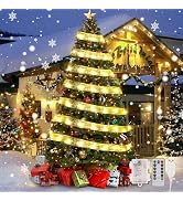 Dailyart 78Ft Christmas Tree Decorations 200 LED Christmas Tree Ribbon with USB & Battery Operate...