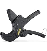 DOWELL PVC Pipe Cutter Ratchet Pipe Tube Cutter Cutting Tool Heavy Duty Teflon Coated Stainless S...