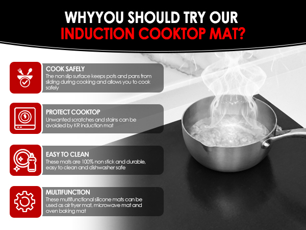 Large Induction Cooktop Protector Mat