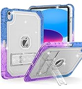 ZoneFoker Case for iPad 10th Generation 10.9 inch 2022, Heavy Duty Shockproof Rugged Protective w...