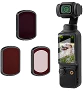 Haoge 3-Pack ND Filter Set for DJI Osmo Pocket 3,with ND8 ND64 ND256 Filters and LCD Screen Prote...