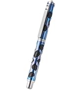 Hamans Titanium Ballpoint Pen 5.12" Screw Cap Design with Pocket Clip Black Ink Refillable Writin...