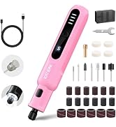 Katerk Pet Dog Nail Grinder - 5 Speed Quiet Electric Dog Nail Trimmer with 360°LED Light, 2500mAh...
