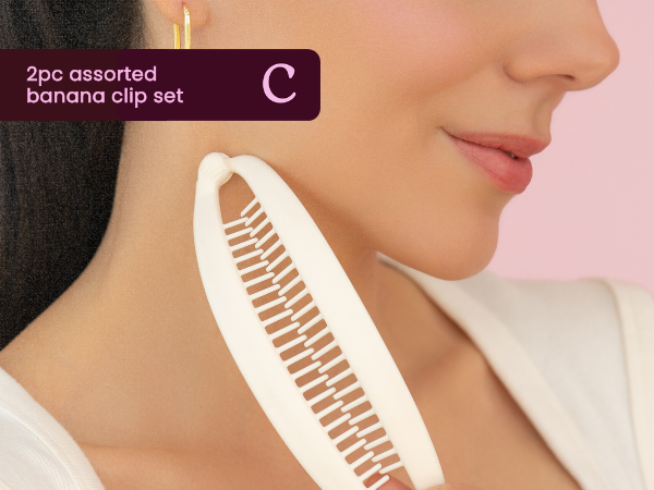 cobana 2pc assorted banana clip set