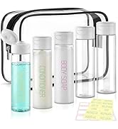 Cosywell Travel Bottles for Toiletries 5 Pack 3.4oz Pre-Printed Travel Size Containers TSA Approv...