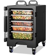 ARLIME Hot Box Food Warmer 81 QT, Front-Loading Insulated Food Pan Carrier for 5 Full-Size Pans, ...