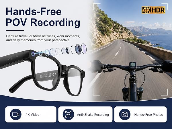 smart glasses,camera glasses,ai glasses,smart glasses with camera,recording glasses