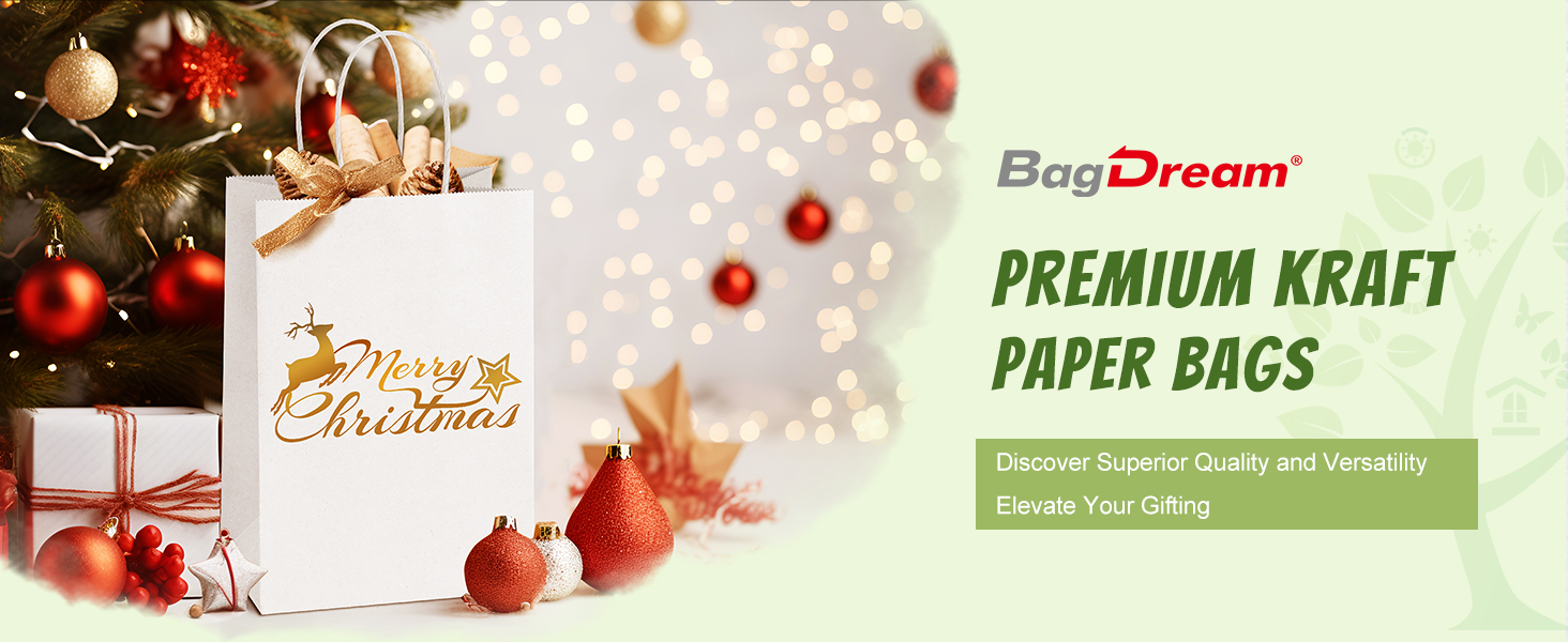 Christmas Gift Bags White