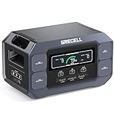 GRECELL Portable Power Station 2200W Solar Generator 1126Wh LiFePO4 Battery Pack with 1200W AC Ch...