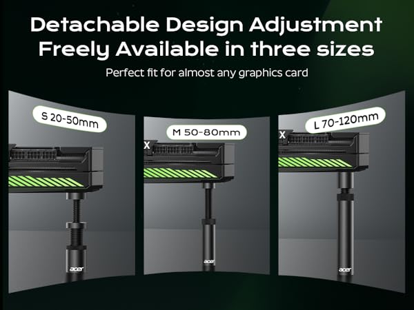 gpu support Detachable Design Adjustment Freely Available in three sizes