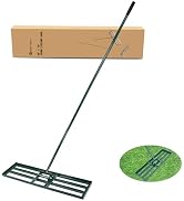 Yesker Lawn Leveling Rake 36 Inch for Soil Yard Leveling Rake with 36"x10" Ground Plate 72" Steel...