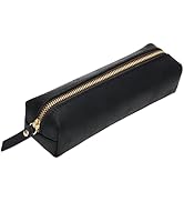 ECHSRT Small Pencil Pouch-Full-Grain Leather Pencil Case for Men- Vintage Genuine Leather Pouch f...