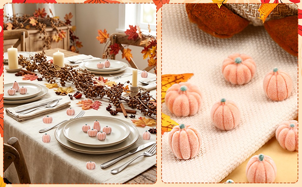 DTOFOOT Mini Artificial Pumpkins