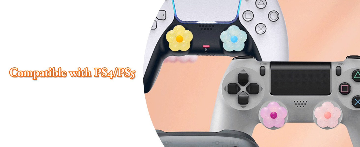 Cute PS5 PS4 Xbox Switch Pro Controller Thumb Grips Caps