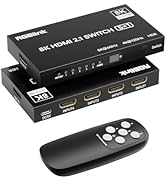 RGBlink 8K HDMI Switch 5 in 1 Out, HDMI Splitter 8K@60Hz/4K@120Hz with Remote, 5 Port HDMI 2.1 Sw...
