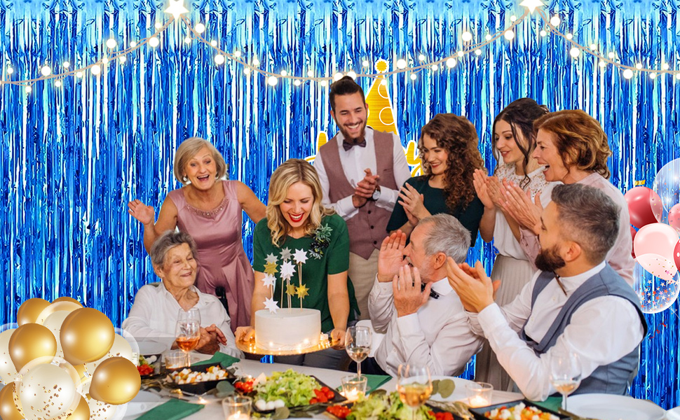 Tinsel Curtain Party Backdrop