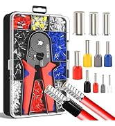 mankk Ferrule Crimping Tool Kit 1500PCS 11 Sizes Wire Ends Ferrules Kit with AWG23-7 Ratchet Plie...