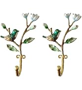 Pewery Vintage Bird Shaped Decorative Wall Hooks Rack Hangers for Hanging Clothes Coats Towels Ke...