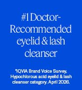 Eyelid and lash cleanser recognized by eye care professionals, based on an industry brand survey.