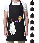 Xeoxarel Adjustable, Water Drop Unisex Bib Apron with 2 Pockets for Men and Women