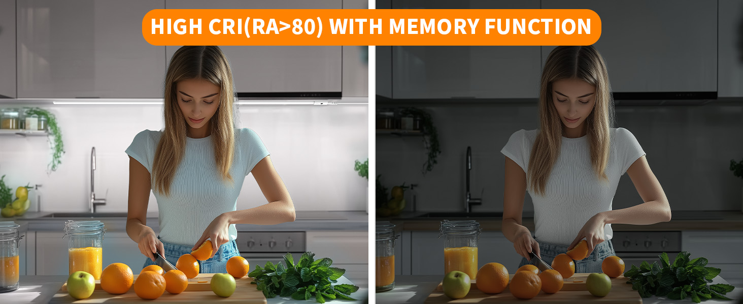 Under cabinet light with memory function