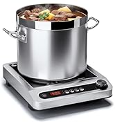 Induction Cooktop, 1800W Commercial Induction Burner, 7.3” Heating Coil Professional Countertop S...