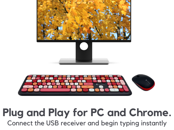 Wireless mouse and keyboard combo
