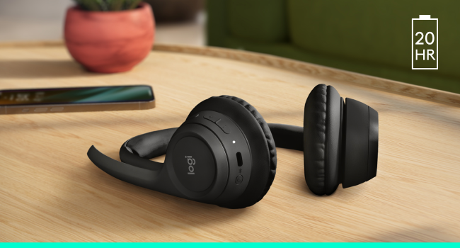 Logitech Zone 300 Wireless Bluetooth Headset With Noise-Canceling Microphone