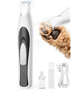 oneisall Low-Noise Dog Paw Trimmer with LED Light, Paw Trimmer for Dogs &Cats 0.8inch/20mm Wide B...