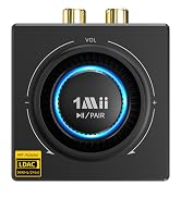 1Mii B06T3+ Bluetooth Receiver with LDAC, Hi-Res Wireless Audio Adapter with aptX Low Latency & H...