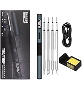 ALIENTEK Soldering Iron Kit, 100W Fast Heating T80/T80P Digital Soldering Iron PD/QC,Type-C Porta...