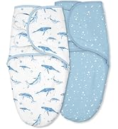 CIVARUA KIDS Baby Swaddles for Newborn Organic Cotton,Soft & Snug Newborn Velcro Swaddle 0-3 Mont...