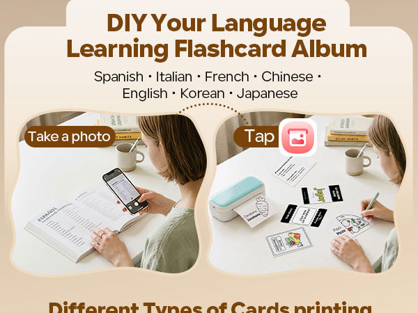 Spanish flashcards printer