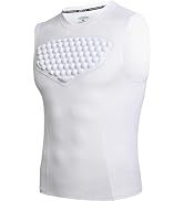 COOLOMG Adult Baseball Chest Protector Mens Padded Shirt Heart Guard Sternum Protection for Footb...
