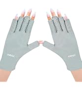 AIRSEE UV Gloves for Nail Lamp,Professional UPF50+ UV Protection Gloves for Manicures Nail Art,Fi...