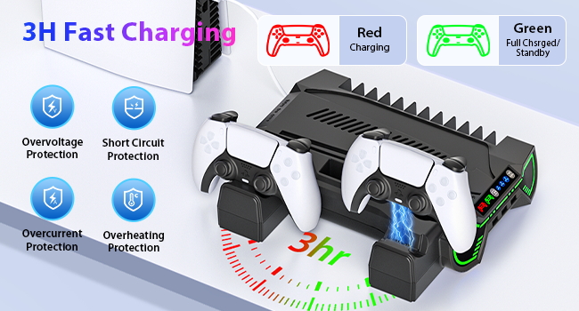 ps5 cooling station and controller charging station