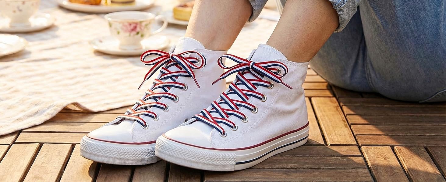 flag shoe laces