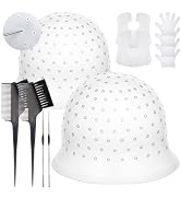 YOOVR 8-In-1 Highlight Kit with 2 Pre-Punched Silicone Highlight Caps | Metal Hooks, Hair Dye Bru...
