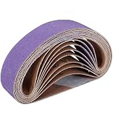 Mini Belt Sander Sanding Belt 10Pcs Pack 1.2-Inch x 13-Inch 80 Grit Zirconium Oxide Sander Belt f...