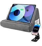 Sttargxing Soft Tablet Stand Pillow with Pocket,Adjustable 3 Viewing Angle,Lazy Holder for Bed So...