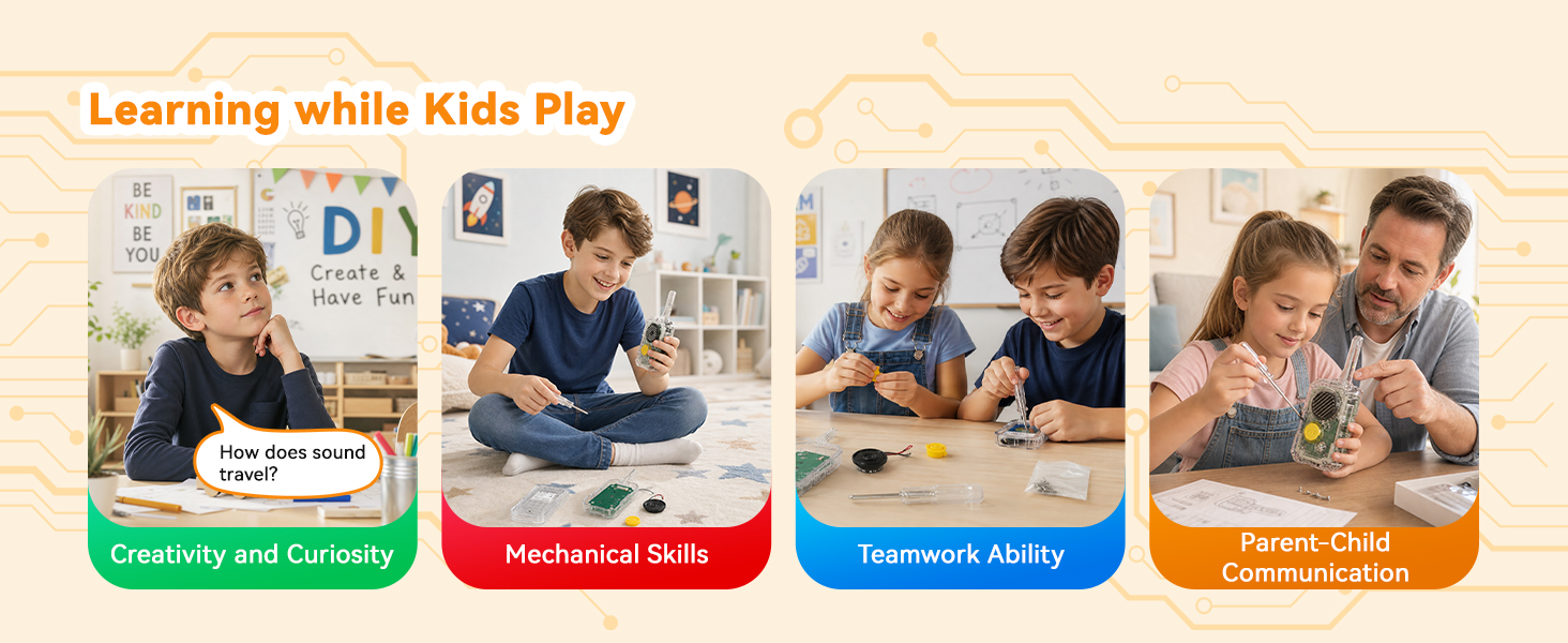 science kits for kids age 8-12 stem kits walkie talkies for kids build a radio kit for kids gifts
