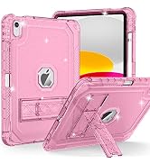 ZoneFoker Case for iPad 10th Generation 10.9 inch 2022, Heavy Duty Shockproof Rugged Protective w...