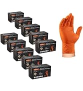 ANBOSON Nitrile Gloves 10 Mil Heavy Duty Disposable Gloves with Diamond Texture for Household Cle...