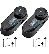 FreedConn Motorcycle Bluetooth Headset TCOM SC Helmet Intercom 3 Riders Paring 800M 2 Riders Talk...