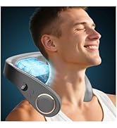 QMKKX Neck Fan with Cooling Plate,5500mAh Neck Fans that Blow Cold Air Rechargeable Battery Opera...