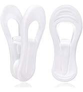 TOFIIGREM White Hanger Clips 50 Pack, Multi-Purpose Plastic Hangers Clips Perfect for Plastic Clo...
