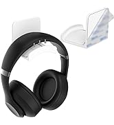 HomeMount Headphone Stand Headset Holder - Adhesive Gaming Headphone Hanger Hook Desk Mount for M...